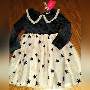 Black and Gold Star Dress